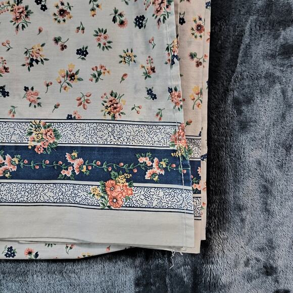 VTG Sears Perma Prest Floral Full Size Flat Sheet - Picture 2 of 5